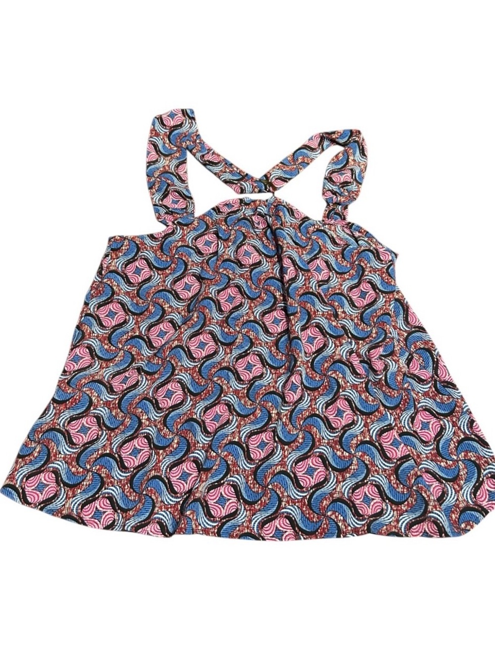 Mango Sleeveless Top Size Small Abstract Print NEW With Tags